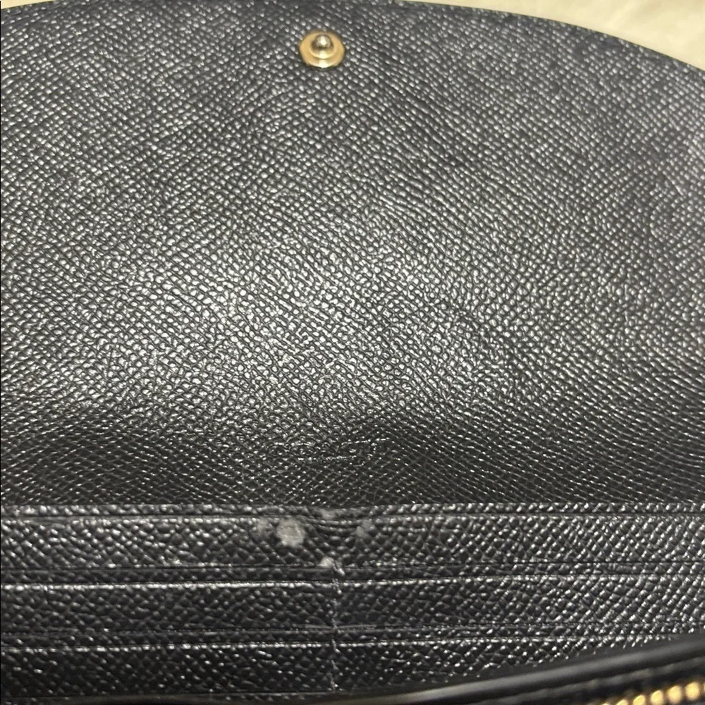 Coach Midnight Black Leather Clutch/Wallet